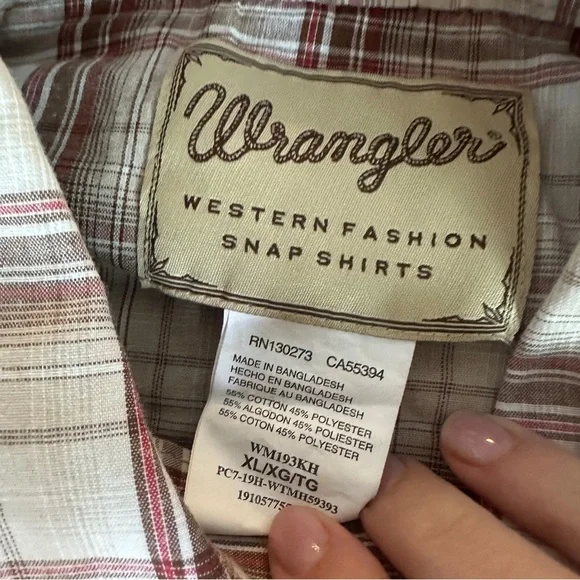 Wrangler Men's Casual Long Sleeve Plaid Shirt - Picture 3 of 7